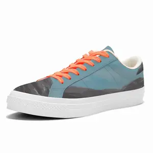 Men Puking Plastic Low Top Canvas Shoes