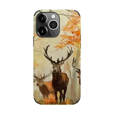 Deer Family In An Autumn Forest iPhone13 Pro Phone Case (Leather)