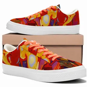 Men Tulips Low Top Canvas Shoes