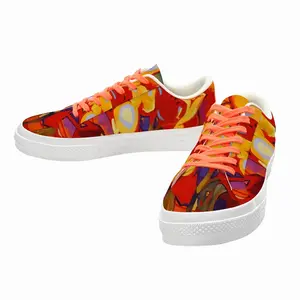 Men Tulips Low Top Canvas Shoes