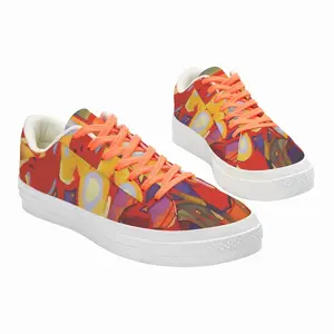 Men Tulips Low Top Canvas Shoes