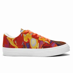 Men Tulips Low Top Canvas Shoes