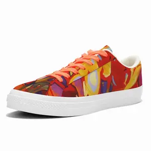 Men Tulips Low Top Canvas Shoes