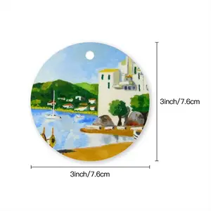 Cadaques (Spain) Circular Pendant (Aluminum)