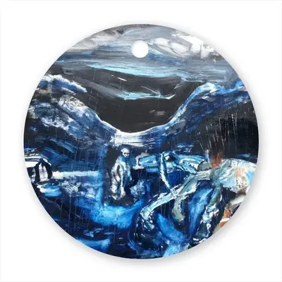 Rain Storm Circular Pendant (Aluminum)