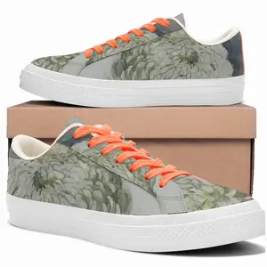 Men Flower Low Top Canvas Shoes