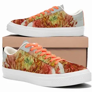 Men Autumn Flower Low Top Canvas Shoes