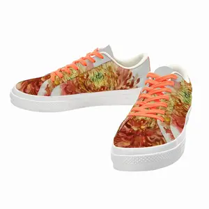 Men Autumn Flower Low Top Canvas Shoes