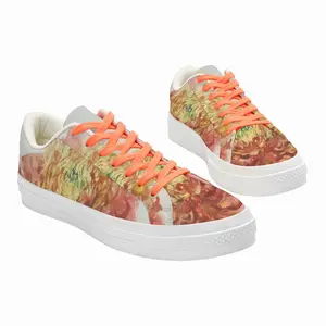 Men Autumn Flower Low Top Canvas Shoes