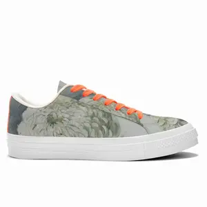 Men Flower Low Top Canvas Shoes