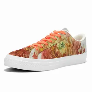 Men Autumn Flower Low Top Canvas Shoes