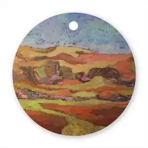 Mountain Range Circular Pendant (Aluminum)