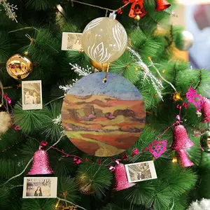 Mountain Range Circular Pendant (Aluminum)