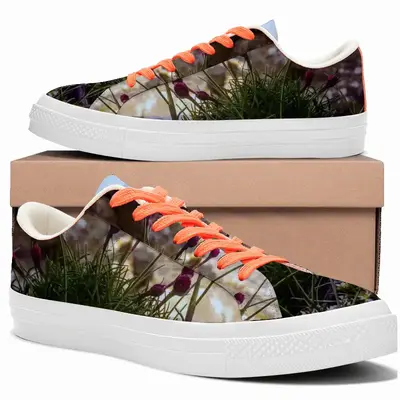 Men Birds View Of Staxigoe Harbour Low Top Canvas Shoes