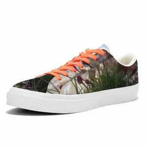 Men Birds View Of Staxigoe Harbour Low Top Canvas Shoes