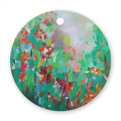 Summer Flowers Circular Pendant (Aluminum)