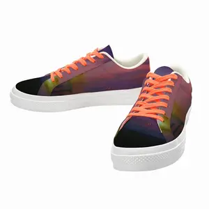 Men Colourful Evening From Duncansby Lighthouse Low Top Canvas Shoes