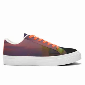 Men Colourful Evening From Duncansby Lighthouse Low Top Canvas Shoes