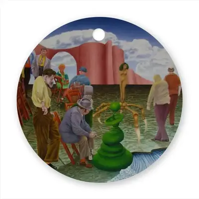 Along The Border Of Dream Circular Pendant (Aluminum)