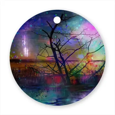 Hypnotic Universe Circular Pendant (Aluminum)