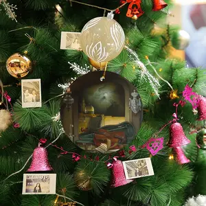 The Fire In An Oil Lamp In Memory Of The Temple Circular Pendant (Aluminum)