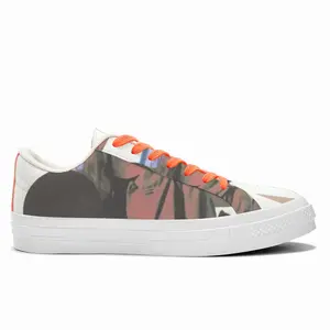 Men Geometry Girl Collage Low Top Canvas Shoes