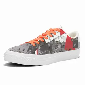 Men Gold Collage Low Top Canvas Shoes