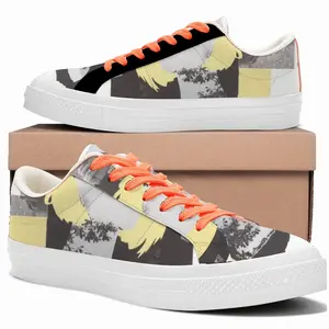 Men Yellow Low Top Canvas Shoes