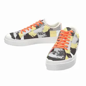 Men Yellow Low Top Canvas Shoes