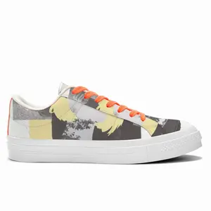 Men Yellow Low Top Canvas Shoes