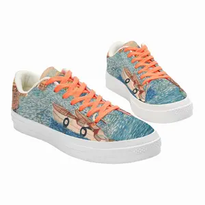 Men Boats In The Country Low Top Canvas Shoes