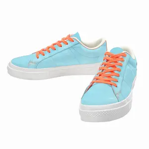 Men Blue Shoes Low Top Canvas Shoes