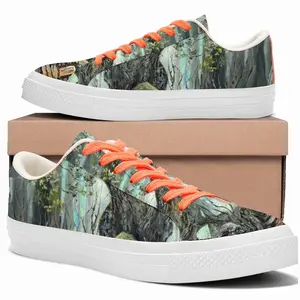 Men Elf House In A Fantasy Forest Low Top Canvas Shoes