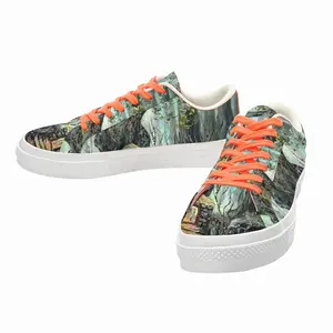 Men Elf House In A Fantasy Forest Low Top Canvas Shoes