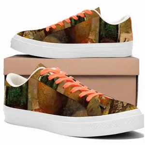 Men Still Life With Fish Impressionism Realism Low Top Canvas Shoes