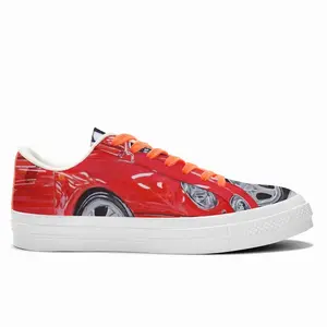 Men Porsche Turbo Red Low Top Canvas Shoes