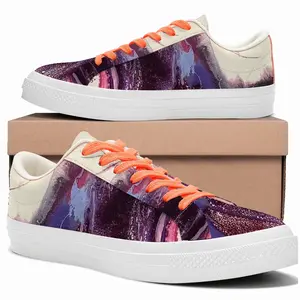 Men Purple Horse Low Top Canvas Shoes