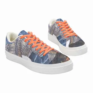 Men Eagle Scratch Low Top Canvas Shoes