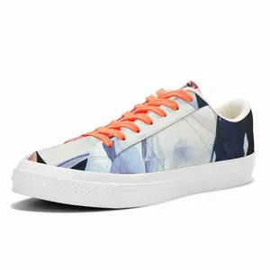 Men Drama - Pink White Office Art Low Top Canvas Shoes