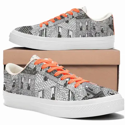 Men You Are Being Watched 2 Low Top Canvas Shoes