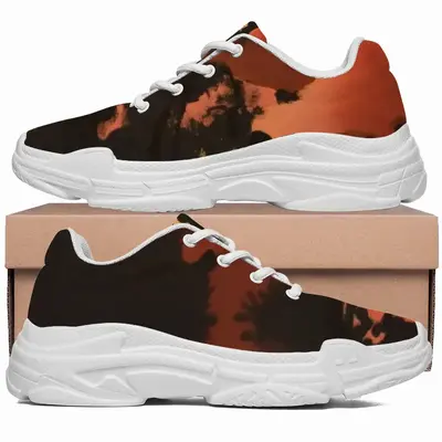 Men Orange Black Chunky Sneakers