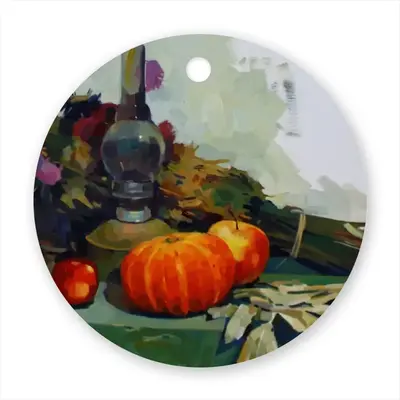 Autumn Still Life Circular Pendant (Aluminum)