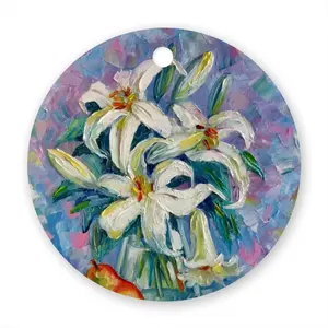 Lilies Circular Pendant (Aluminum)