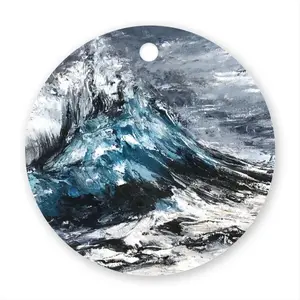 Ocean Motion Circular Pendant (Aluminum)