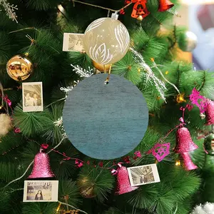 Hazy Shades Of Blue Circular Pendant (Aluminum)