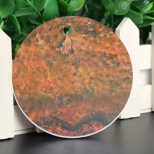 Orange Burst Circular Pendant (Aluminum)