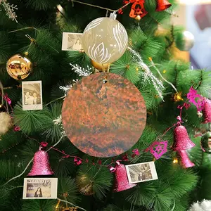 Orange Burst Circular Pendant (Aluminum)