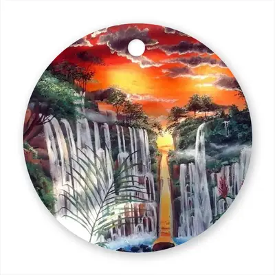 Beautiful Sunsets Circular Pendant (Aluminum)