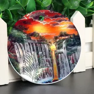 Beautiful Sunsets Circular Pendant (Aluminum)