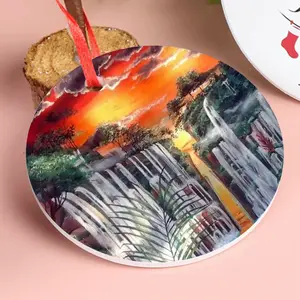 Beautiful Sunsets Circular Pendant (Aluminum)